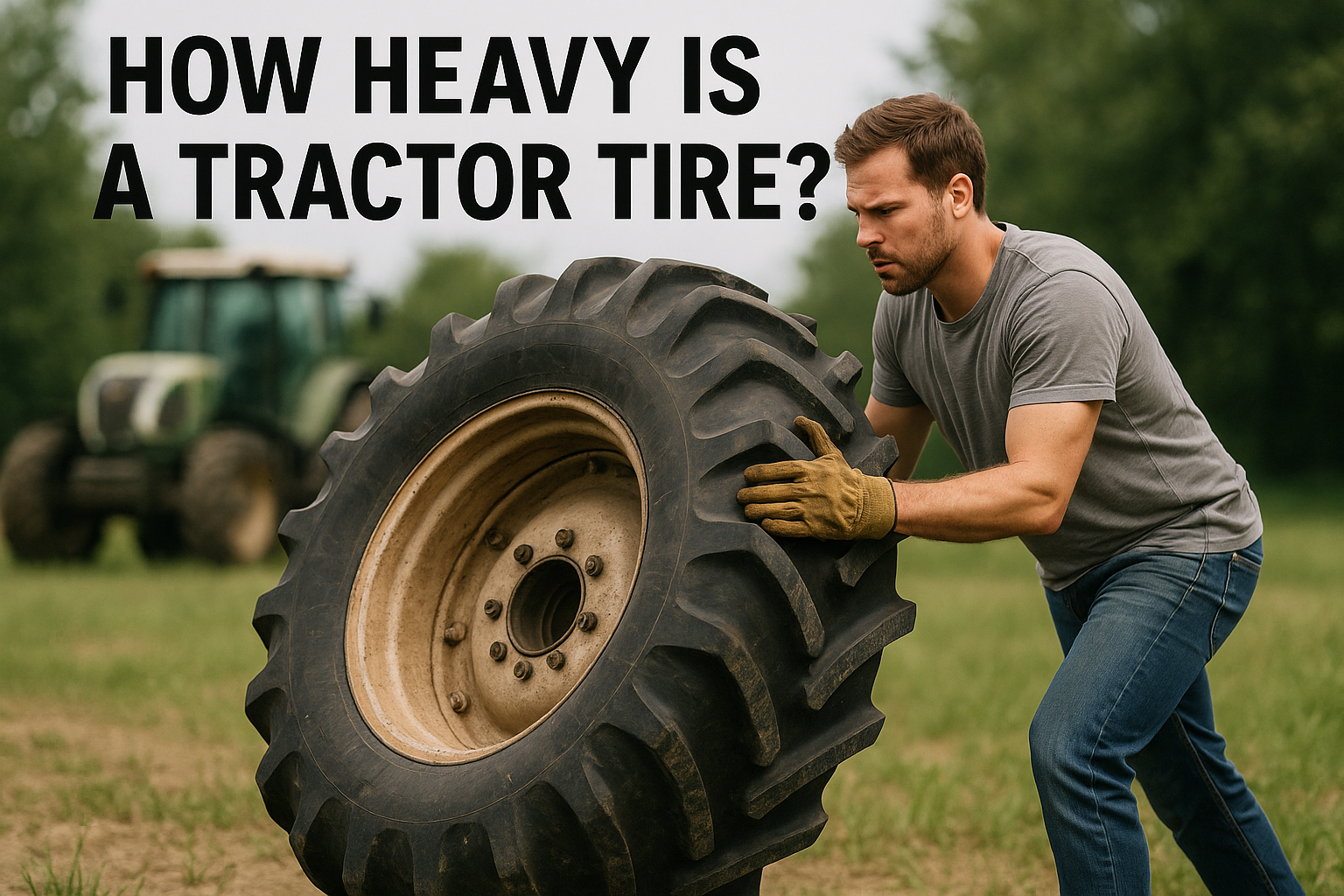 How heavy is a tractor tire