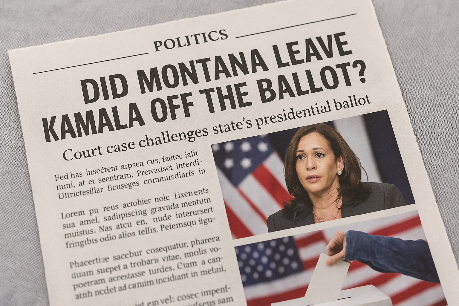 Did Montana leave kamala off the ballot