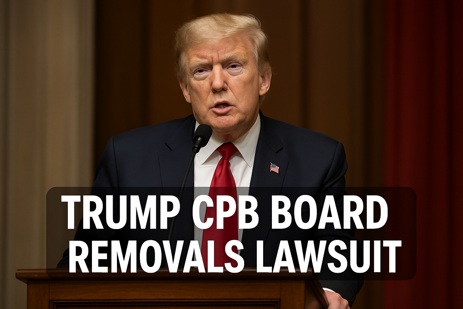 trump cpb board removals lawsuit